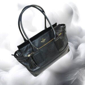 Kate Spade Black Leather Tote Bag